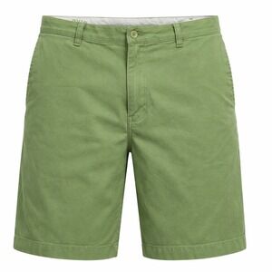 Orvis Chino Shorts Mens 40 Green Cotton Stretch Flat Front Classic Fit 9 Inseam